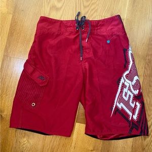 Men’s Fox swim trunks 30 large Side logo board shorts